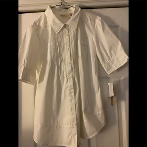 DKNY JEANS white blouse size XL
